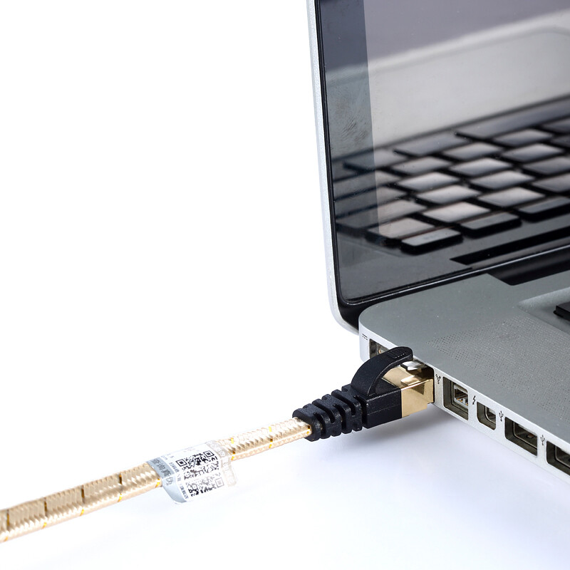 罗孚超六类香槟金网线 千兆网络连接的优雅与高效之选